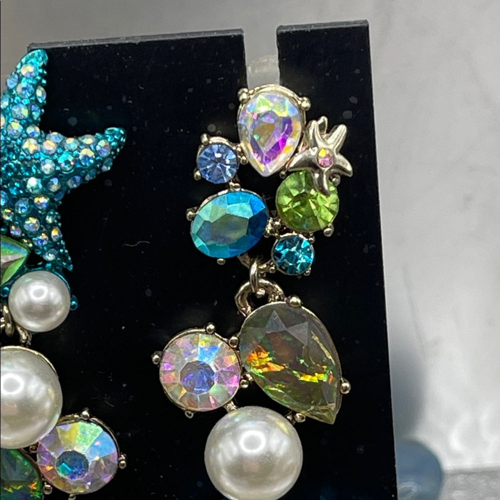 3.15.26-61 Starfish Ocean-Inspired Iridescence Post Earrings - Picture 4 of 7